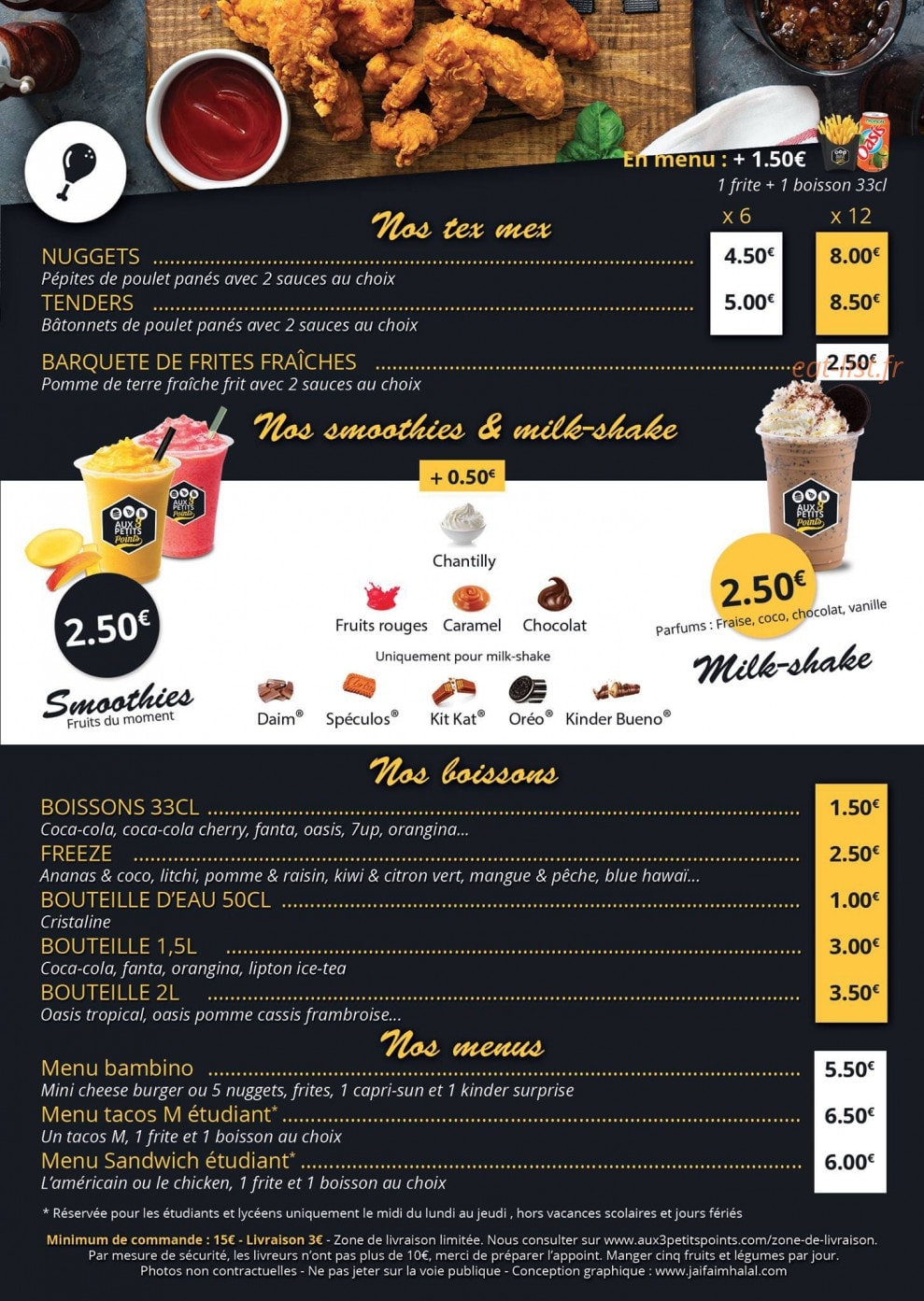 Aux trois petits points — carte page 6