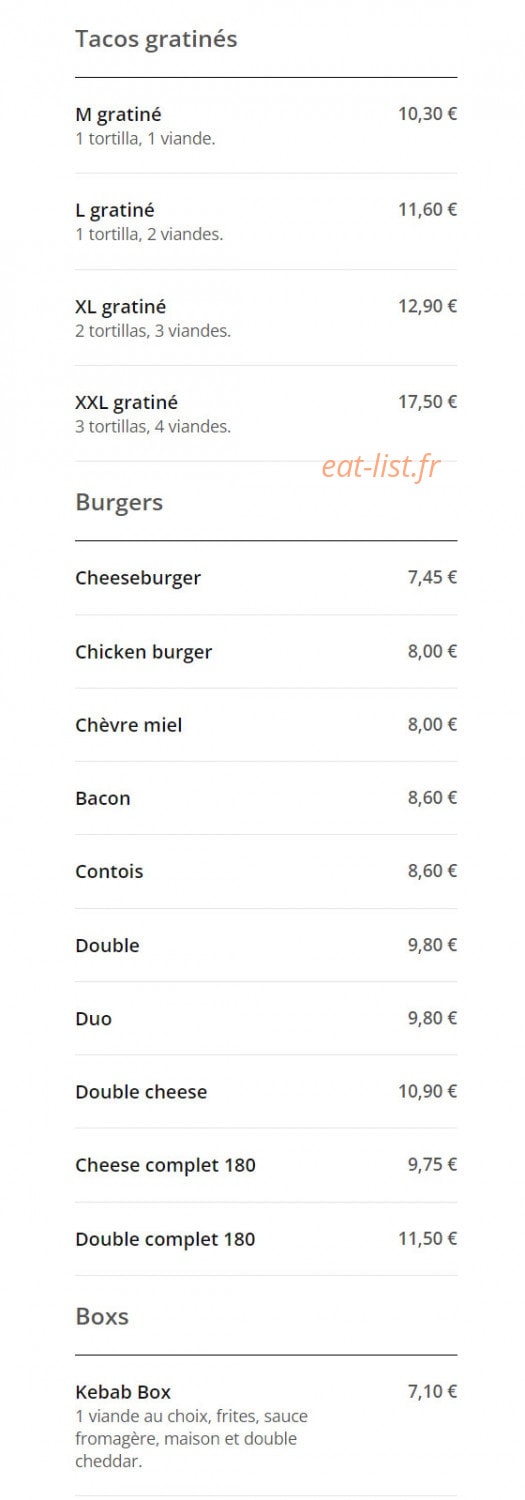 Best Food — carte page 3