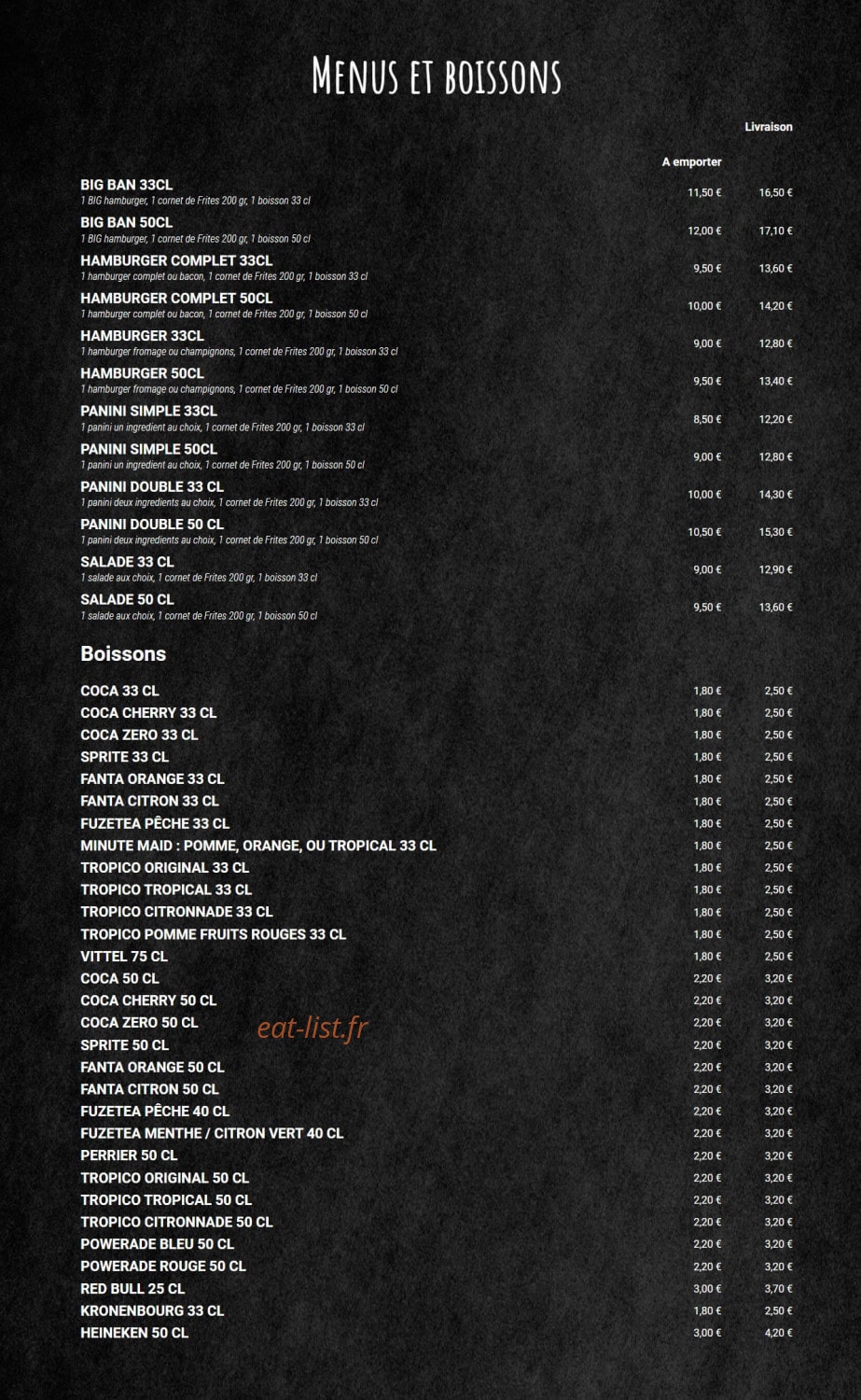 Big Ban — carte page 1