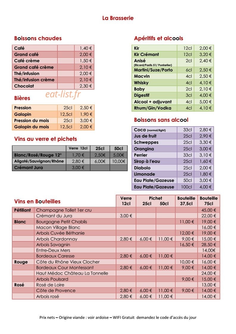 Bistro Duo — carte page 2
