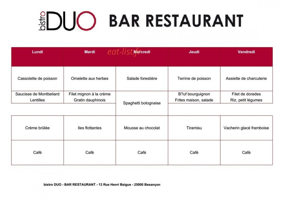 Bistro Duo — carte page 3