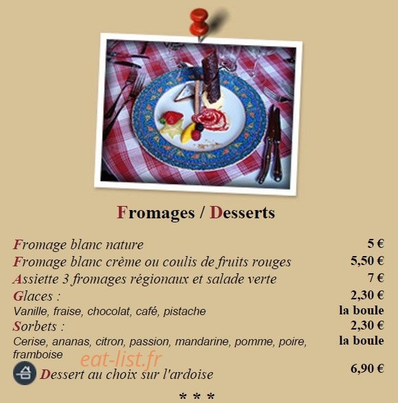 Bistrot La Charrette — carte page 8