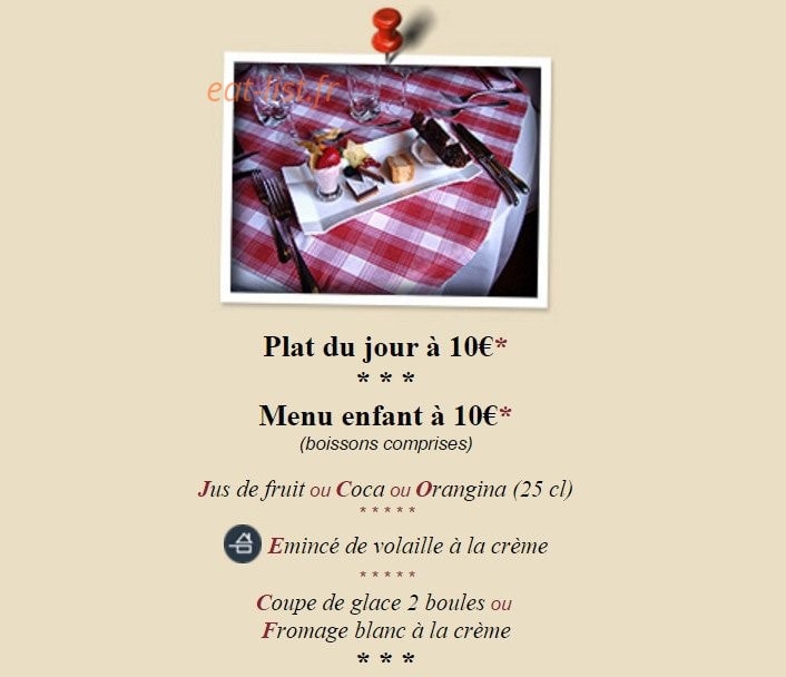 Bistrot La Charrette — carte page 5