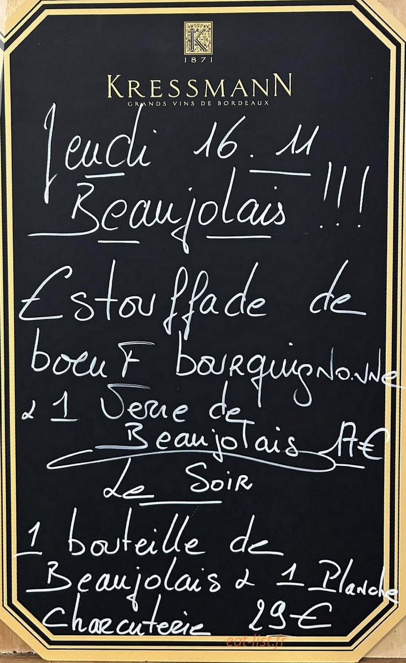 Café Poste — carte page 1