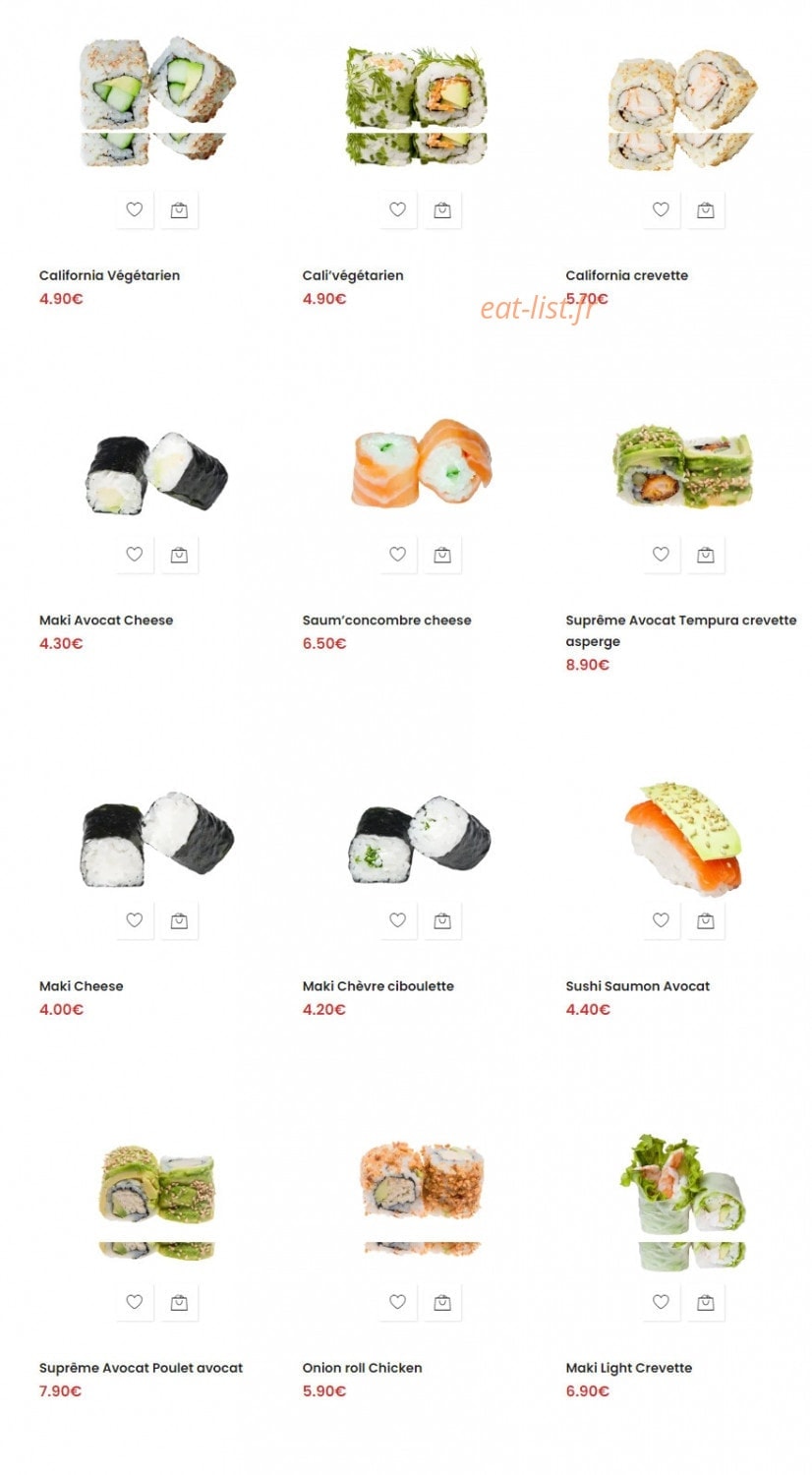 Central Sushi — carte page 7