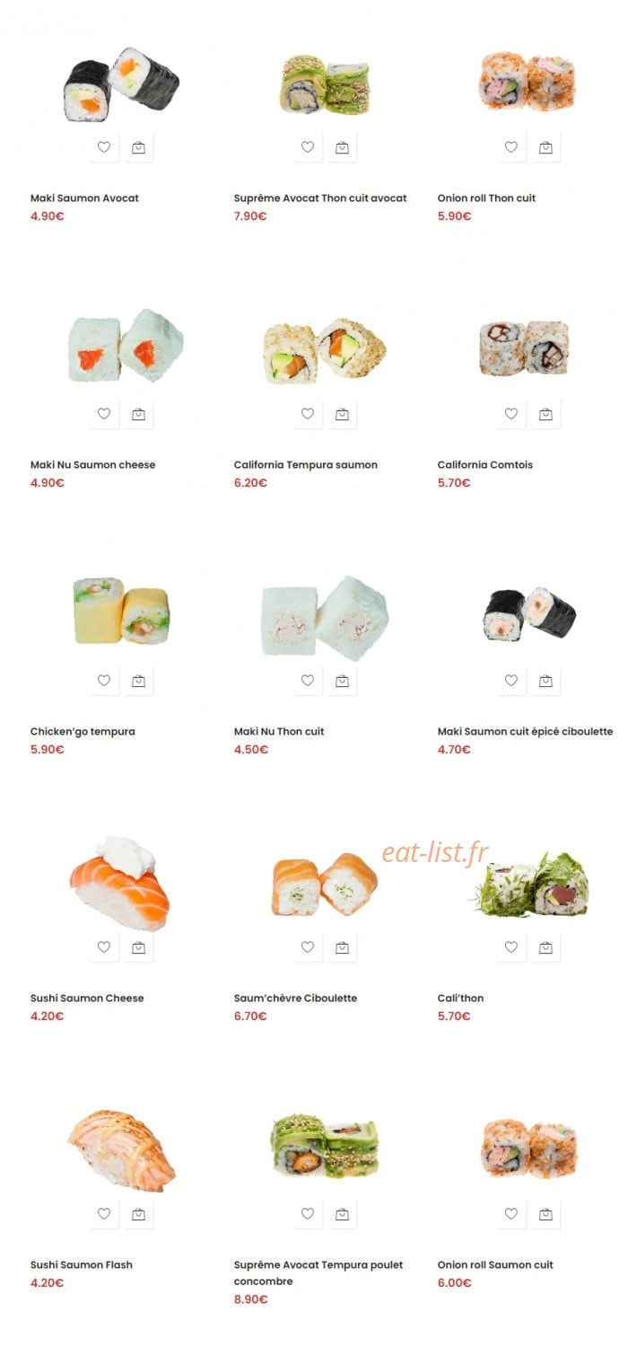 Central Sushi — carte page 6