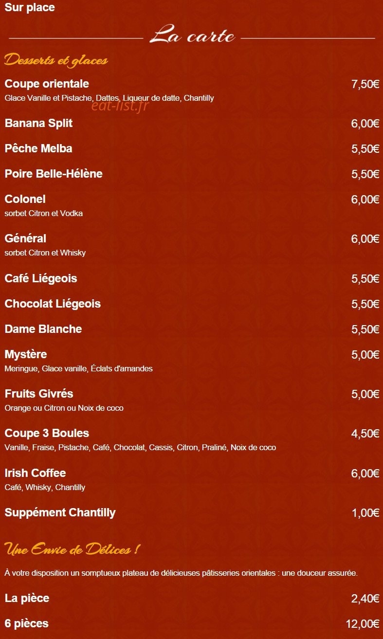 Chez Achour — carte page 5