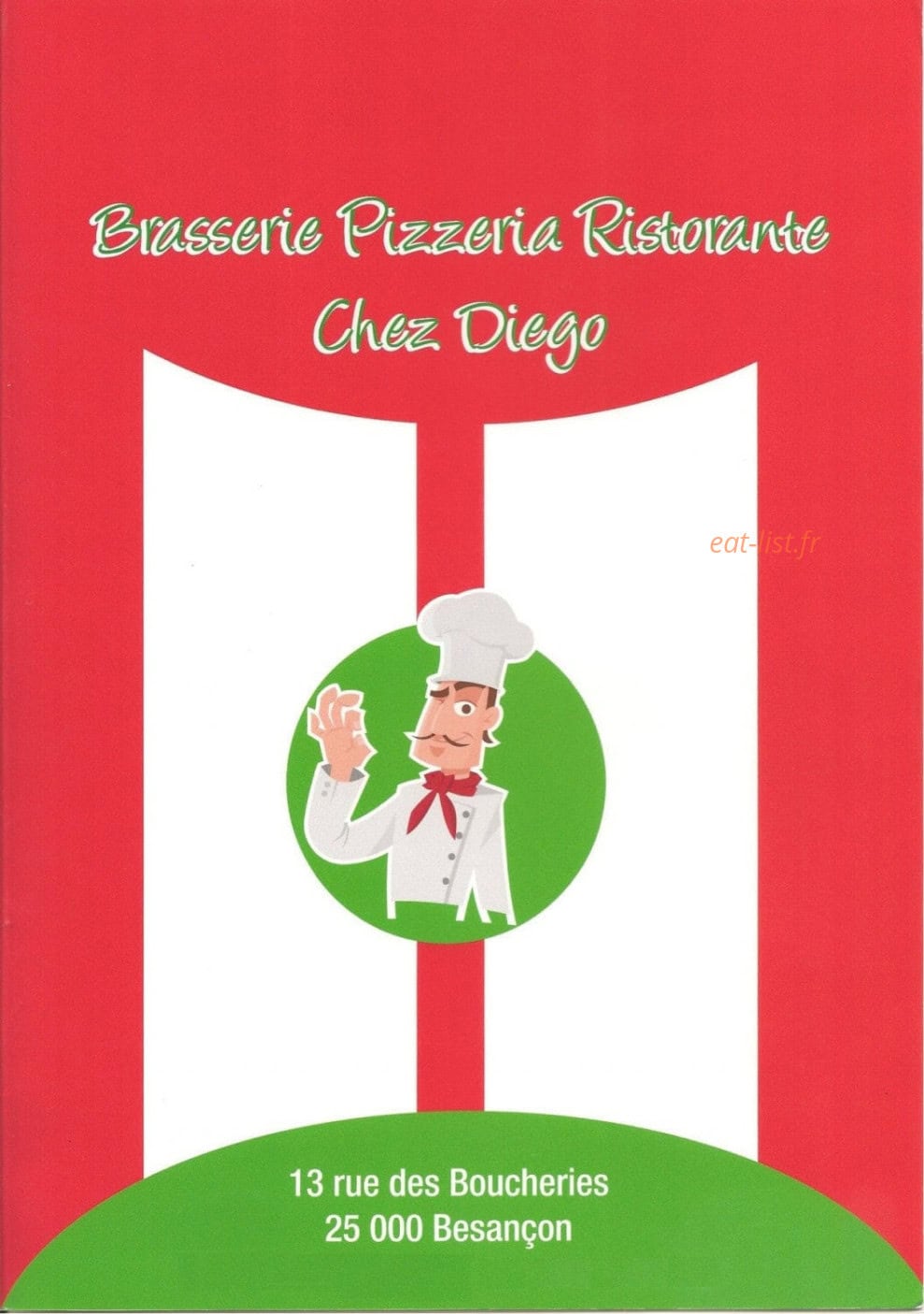Chez Diego — carte page 1