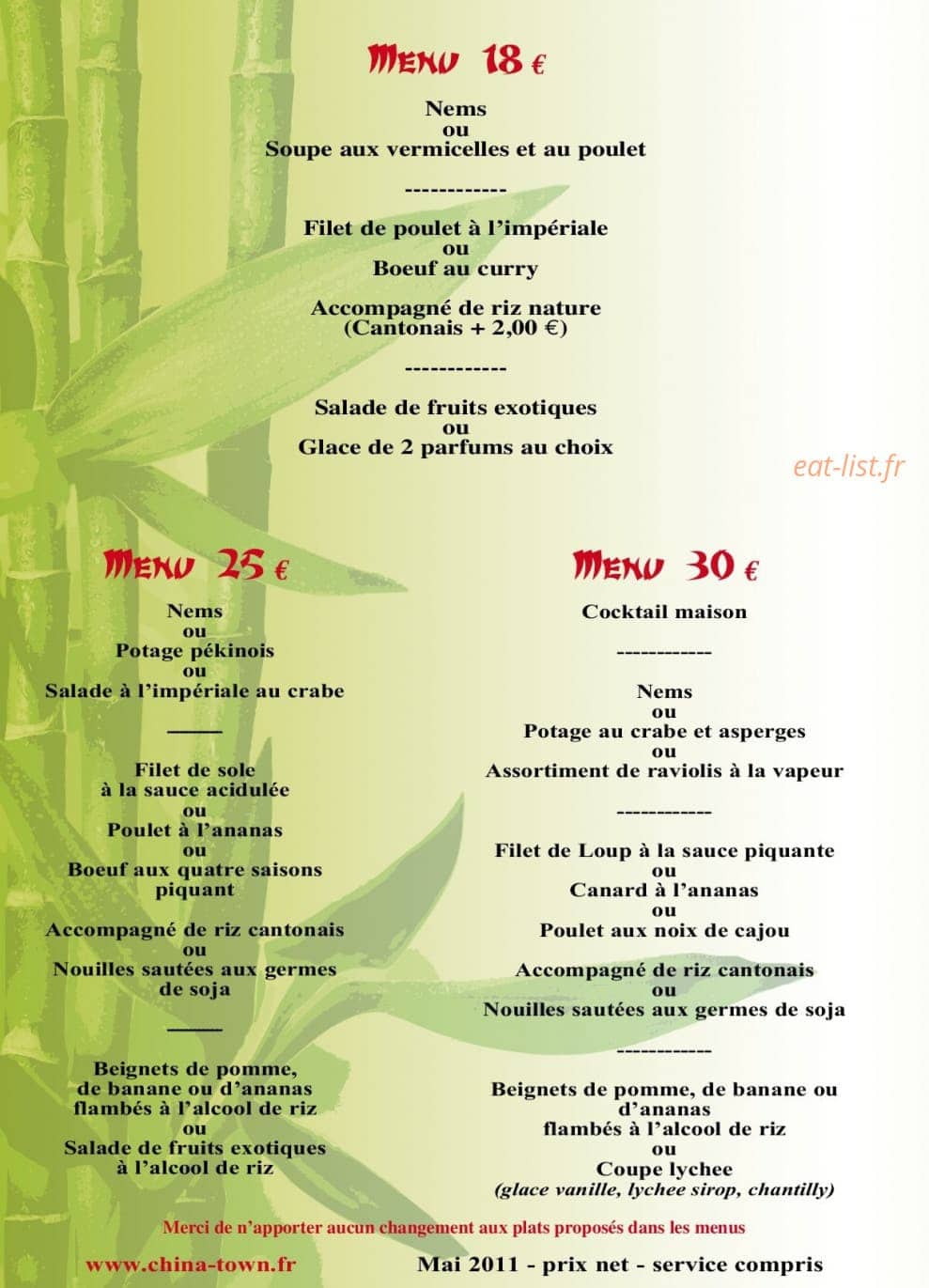 Chinatown — carte page 2