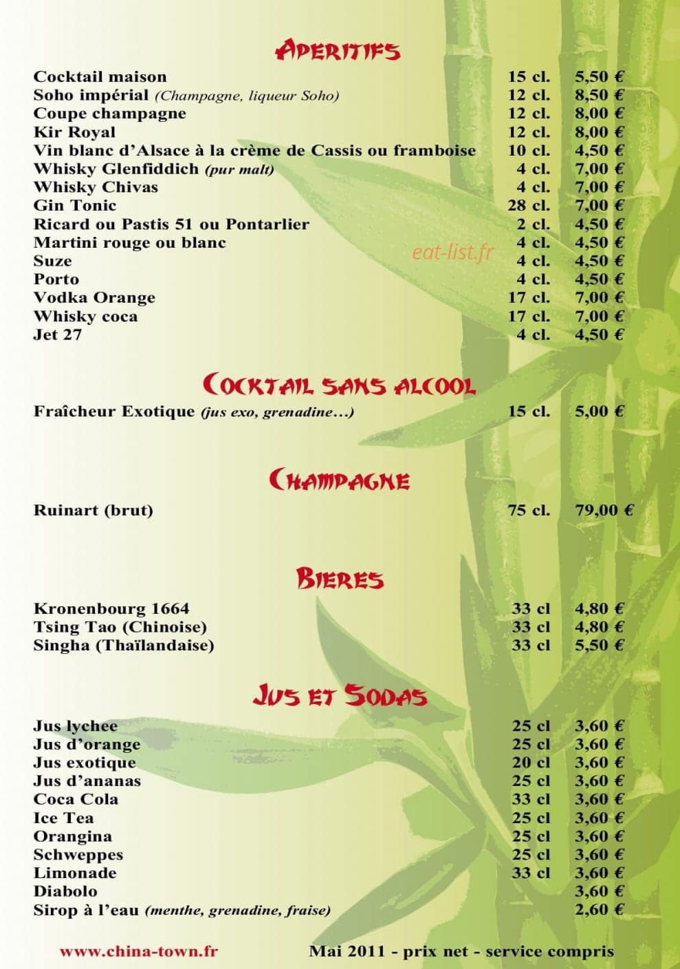 Chinatown — carte page 3