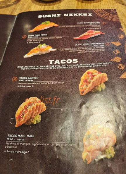 Côté Sushi — carte page 4