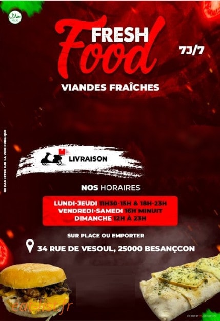 Fresh Food — carte page 1