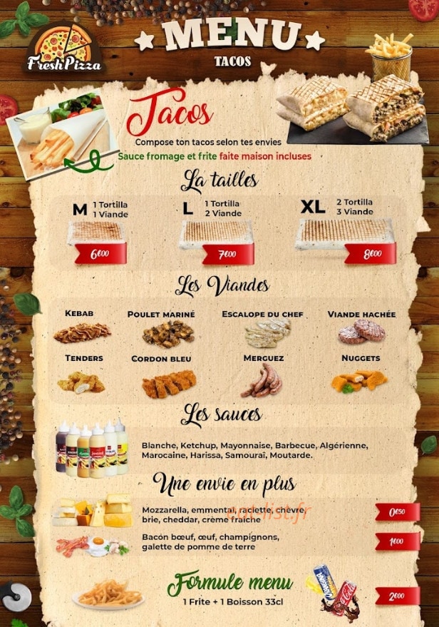Fresh pizza — carte page 2
