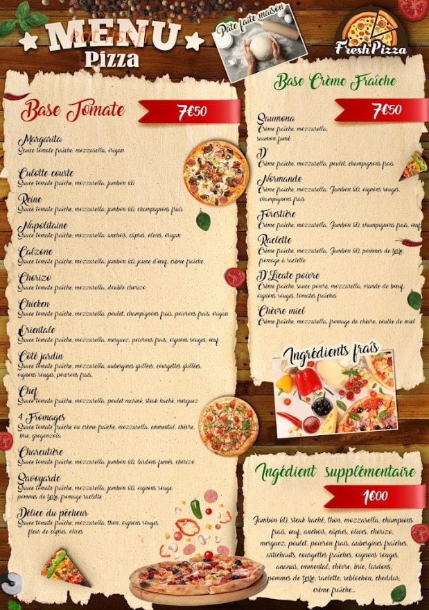 Fresh pizza — carte page 3