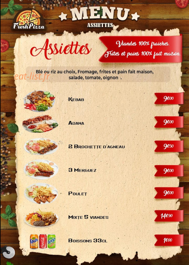 Fresh pizza — carte page 4