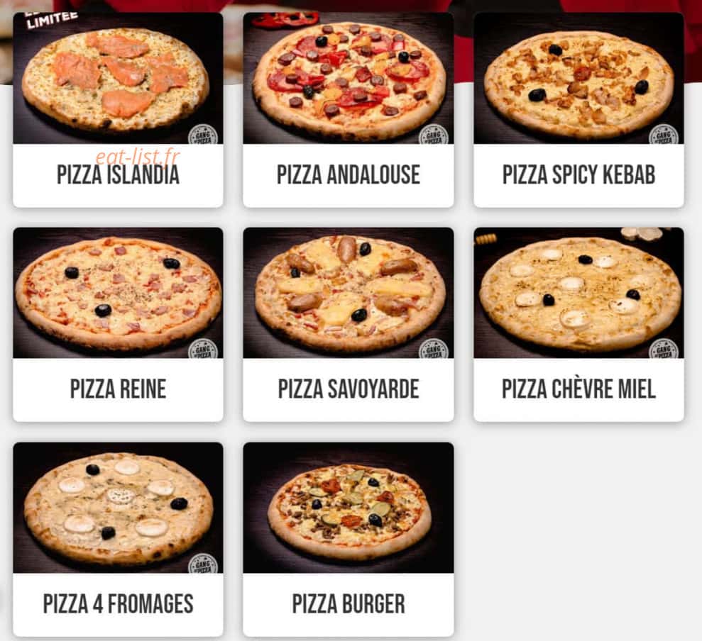 Gang Of Pizza — carte page 1