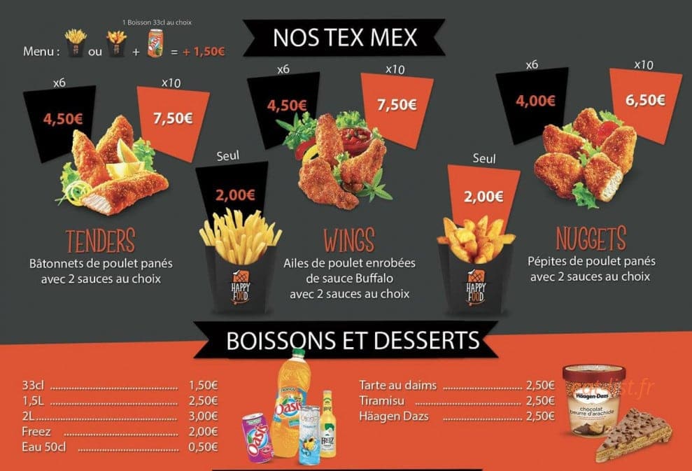 Happy Food — carte page 2