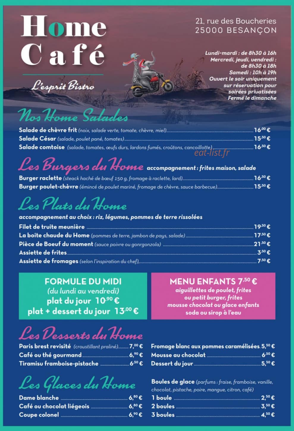 Home Café — carte page 2