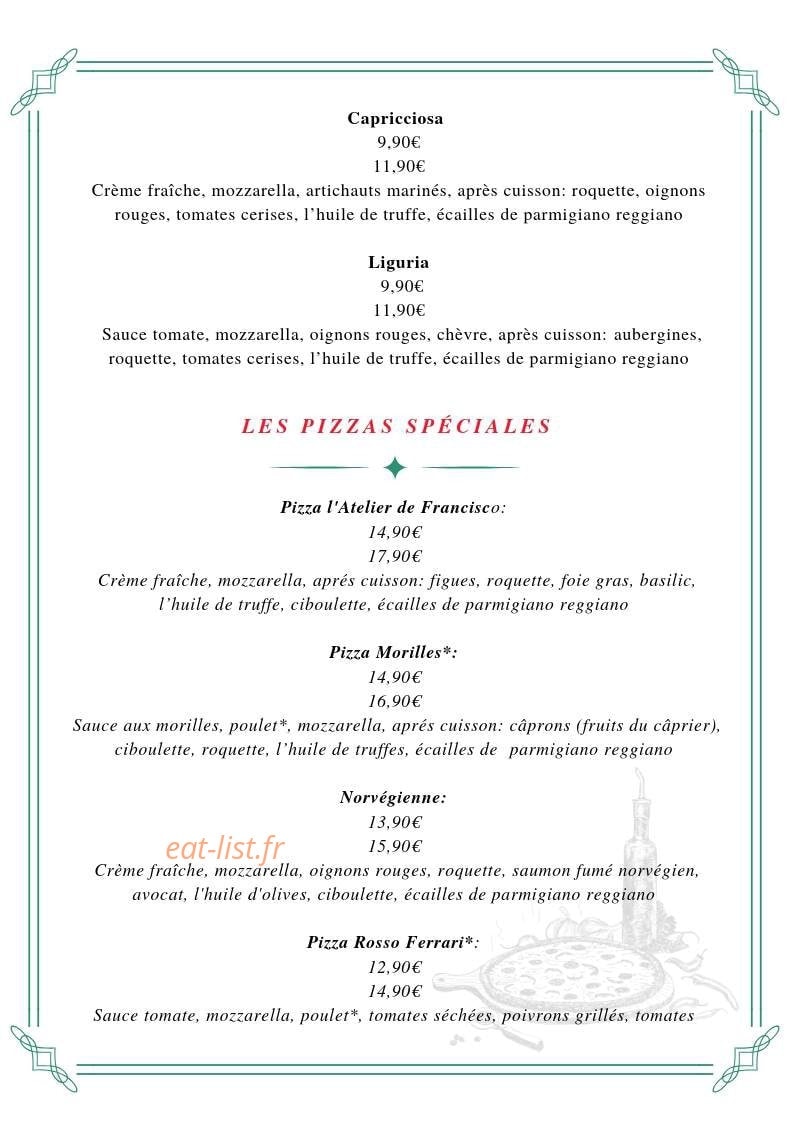 L'Atelier de Francisco — carte page 7