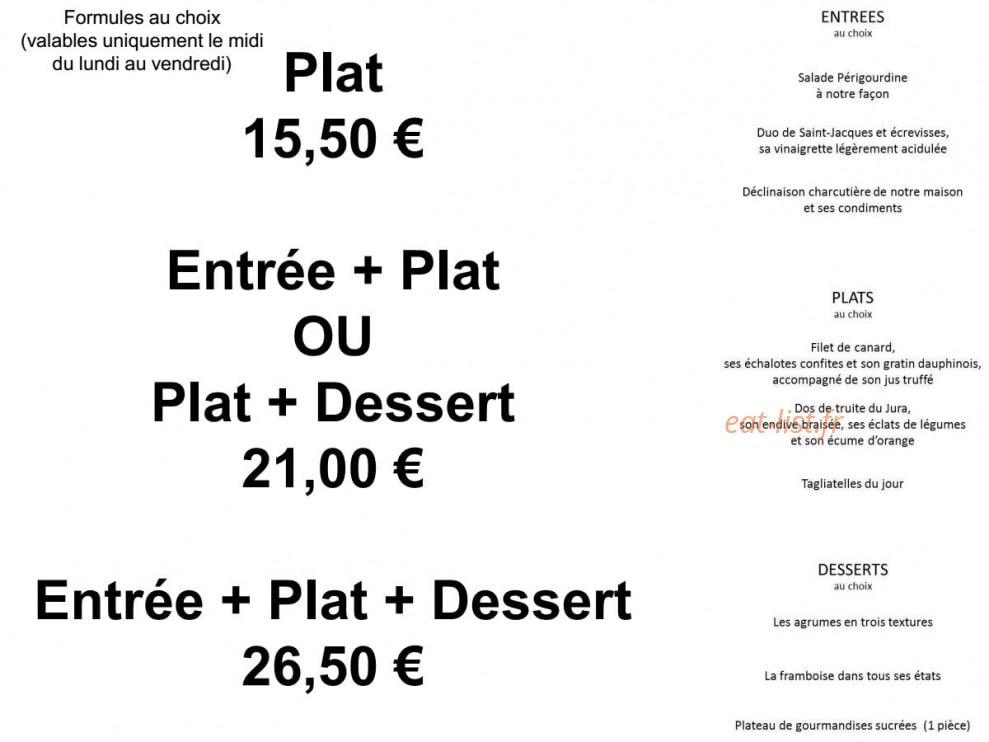 L' écrin Bistronomique — carte page 3