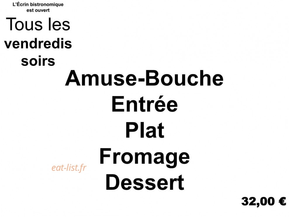 L' écrin Bistronomique — carte page 4