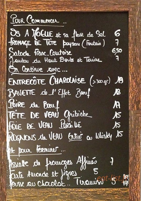 L'Effet Boeuf — carte page 1