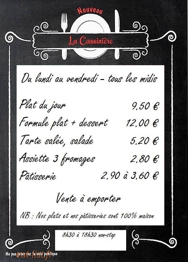 La Cassinière — carte page 1