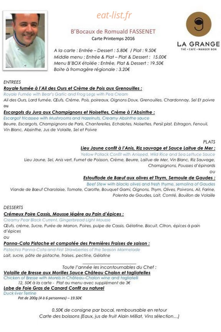 La Grange — carte page 1