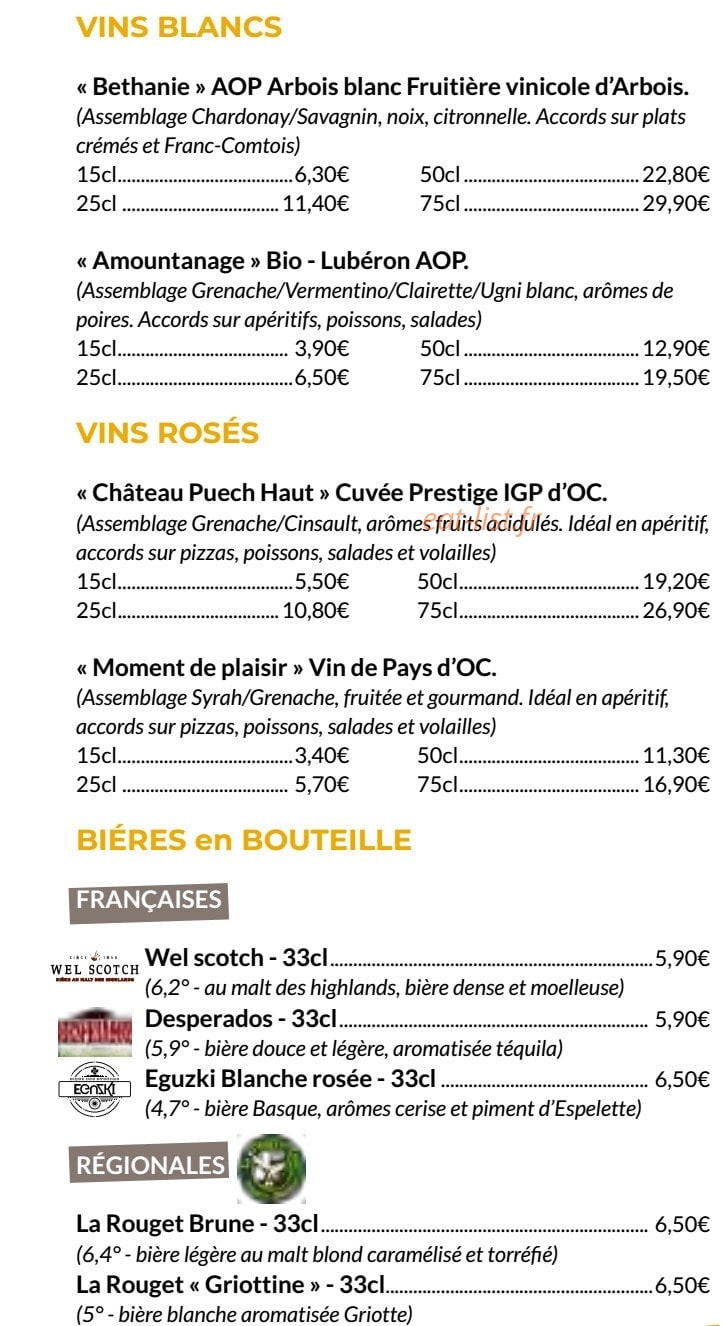 Le Bistr'O Resto — carte page 3