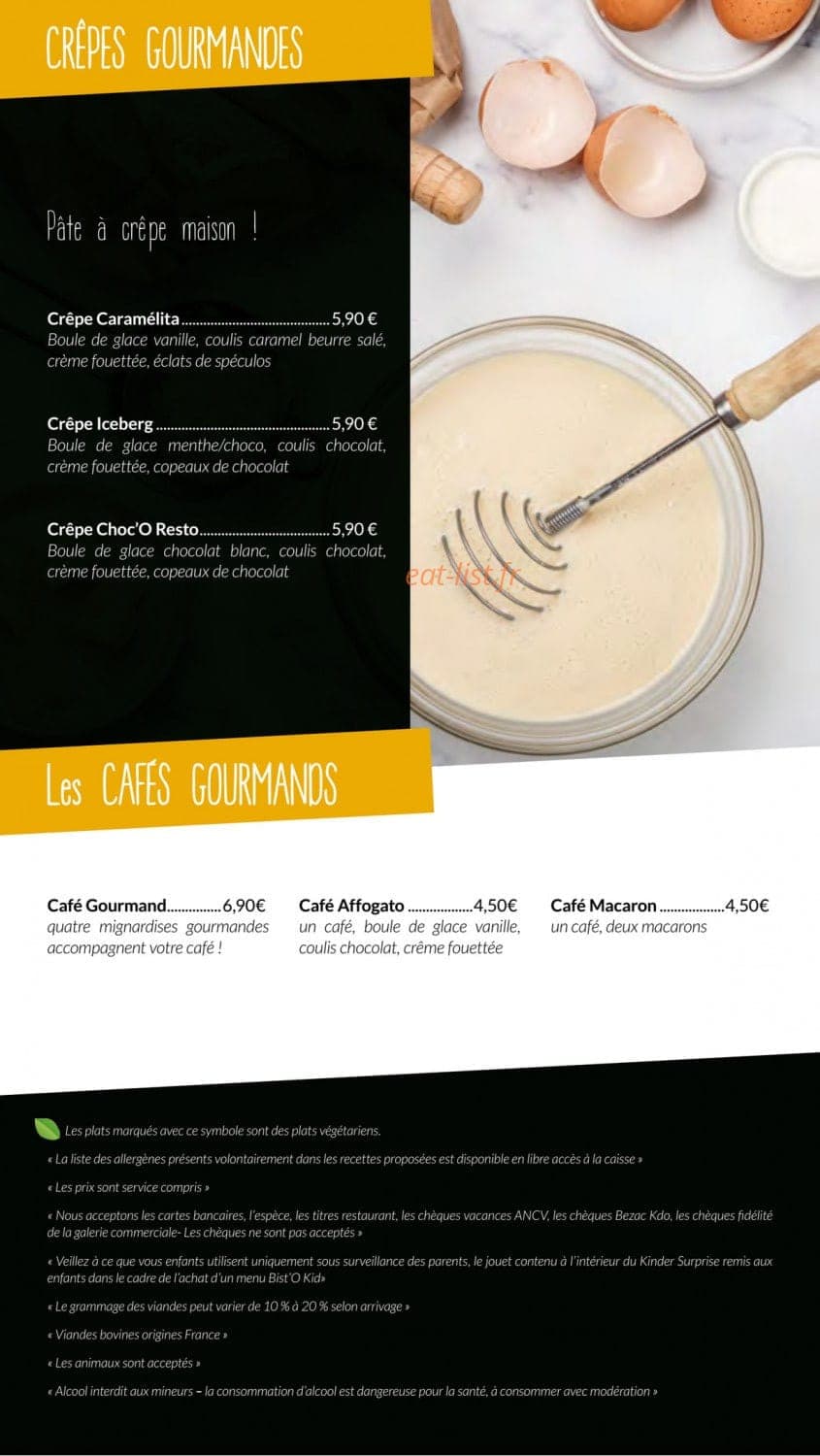 Le Bistr'O Resto — carte page 14