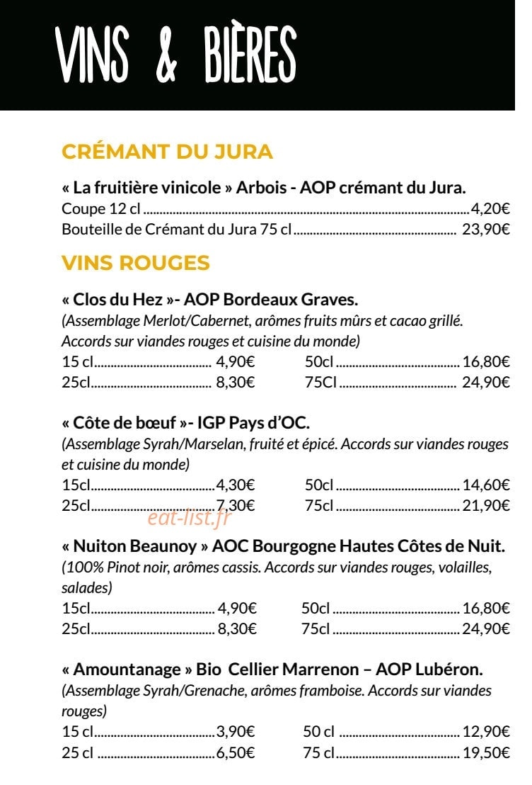 Le Bistr'O Resto — carte page 2