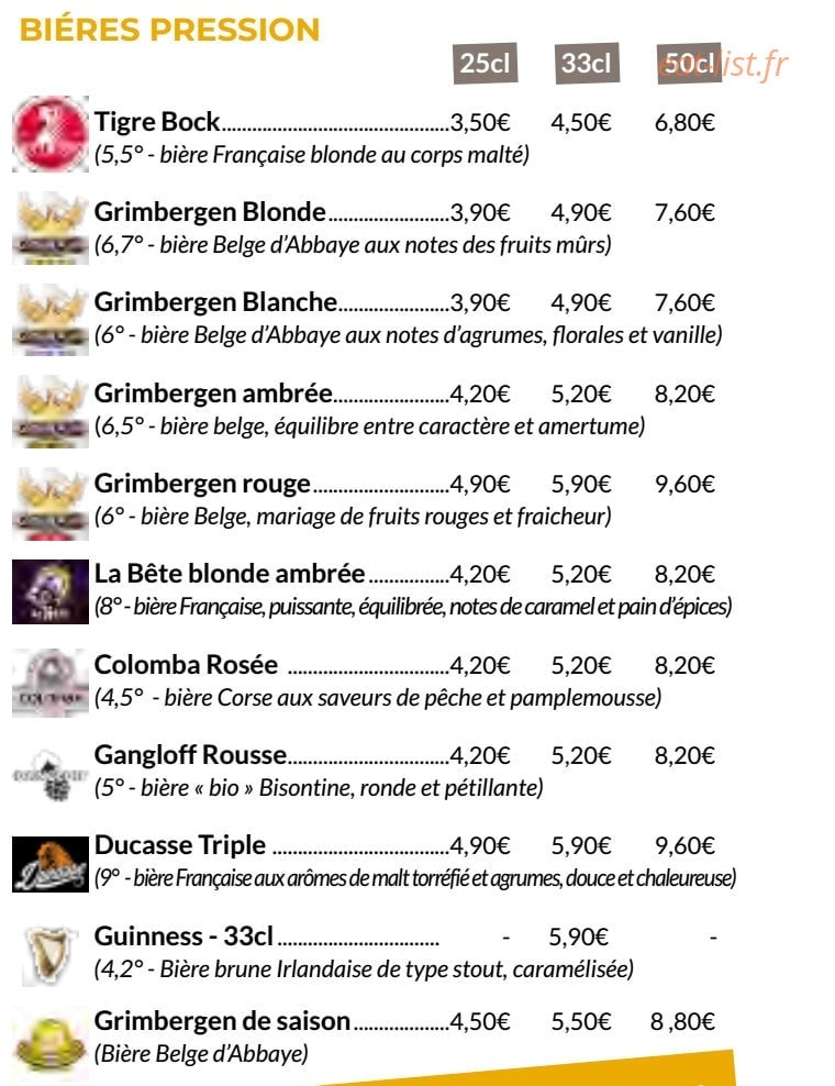 Le Bistr'O Resto — carte page 5