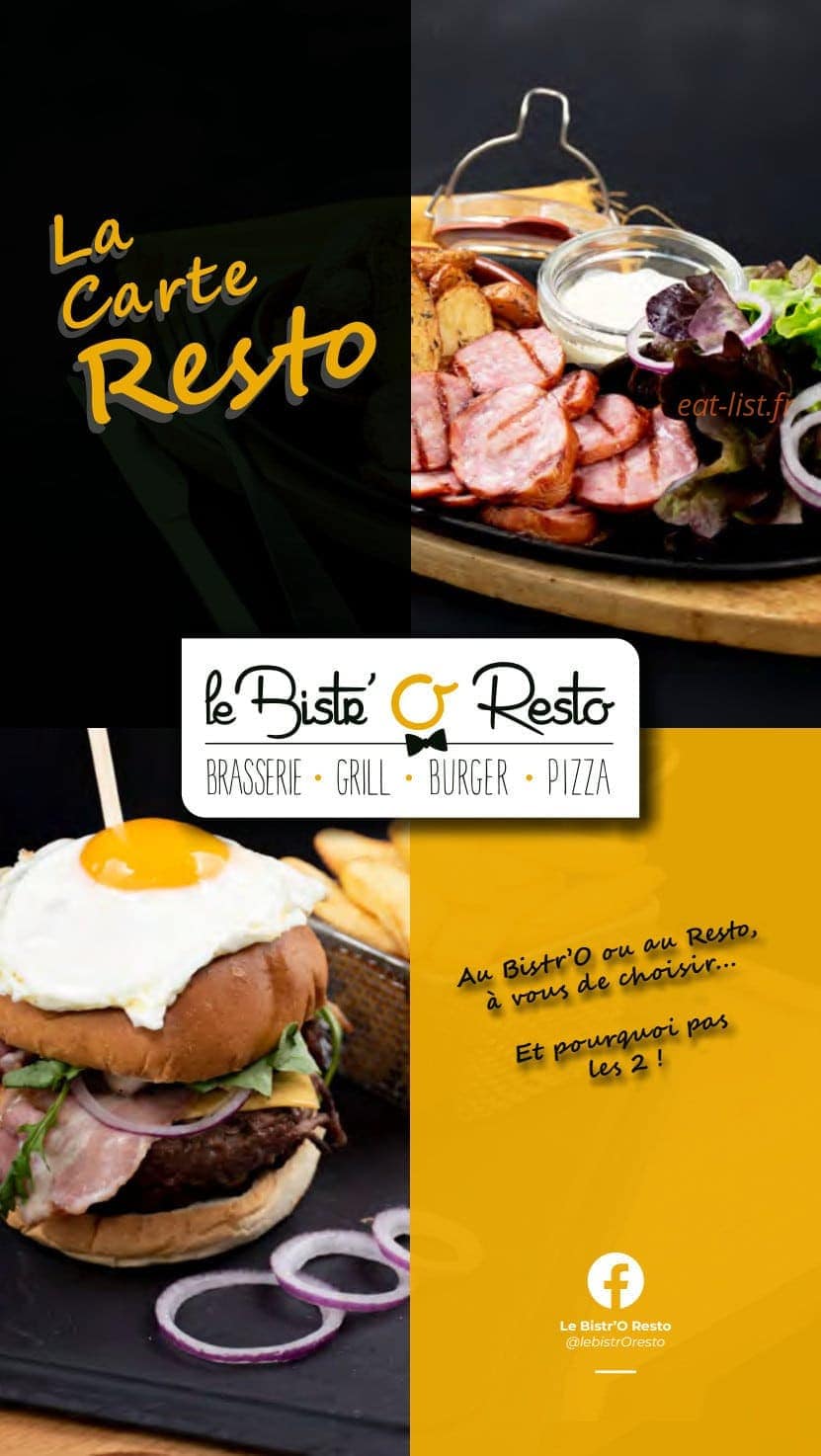 Le Bistr'O Resto — carte page 1