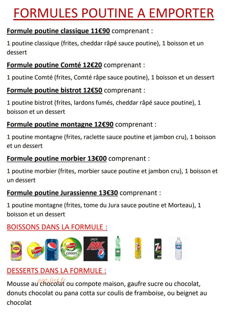 Le bistrot — carte page 5
