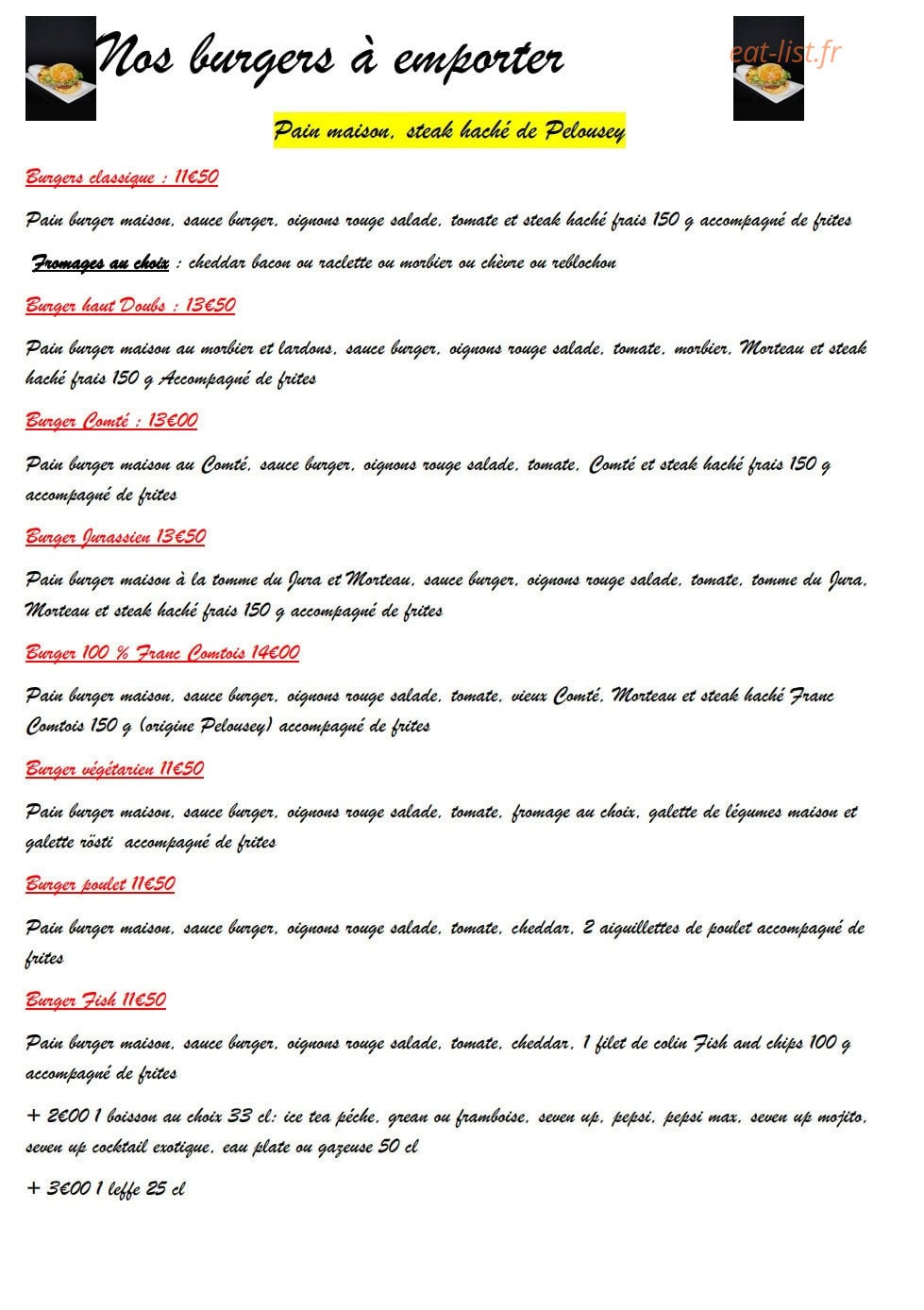 Le bistrot — carte page 4
