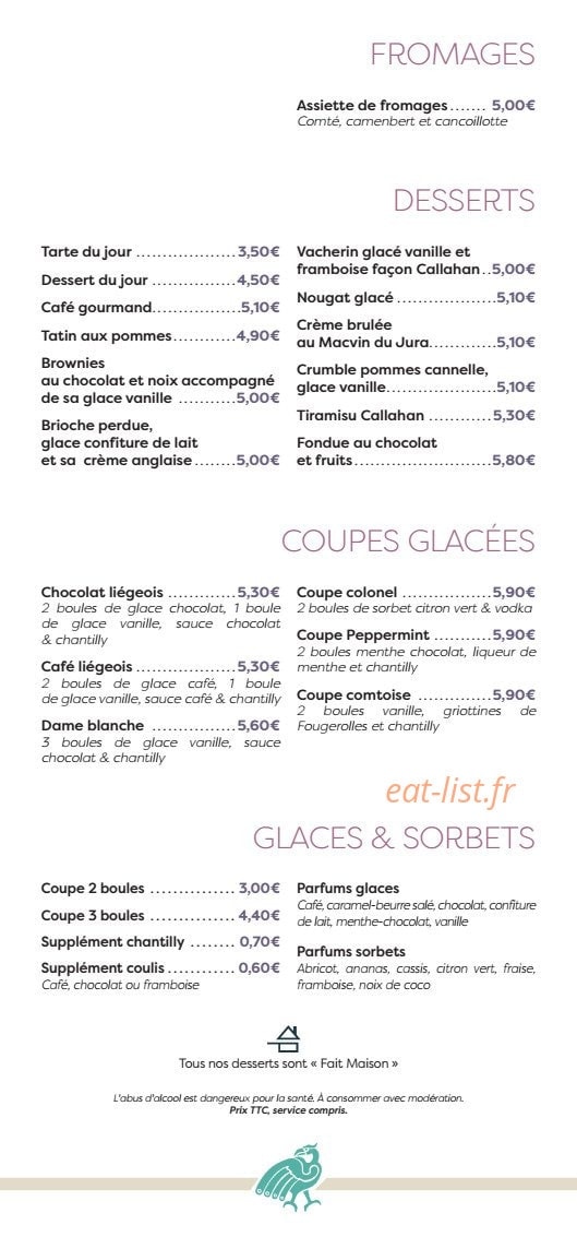 Le Callahan — carte page 9