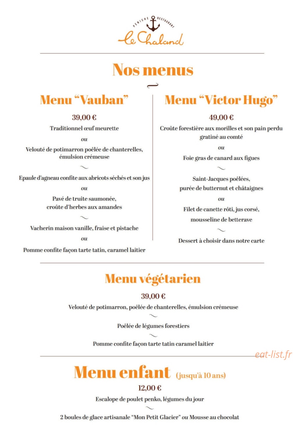 Le Chaland — carte page 2