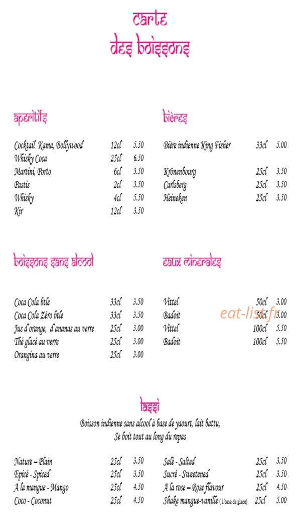 Le Maharajah — carte page 10