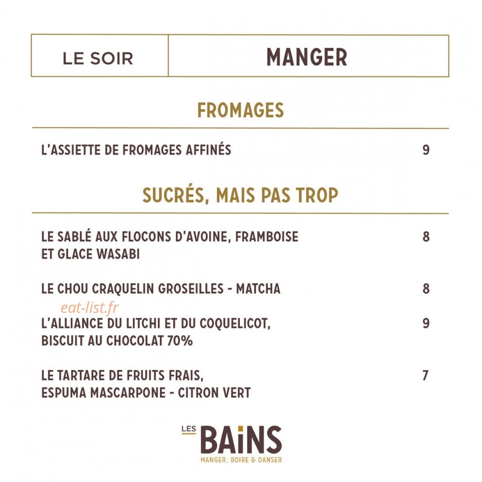 Les Bains — carte page 1