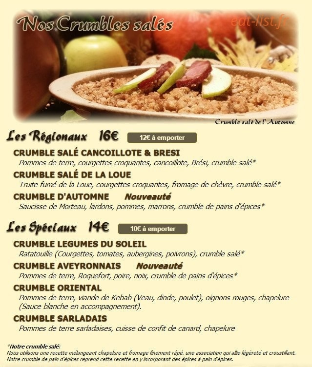 Les Tables d' Antan — carte page 2