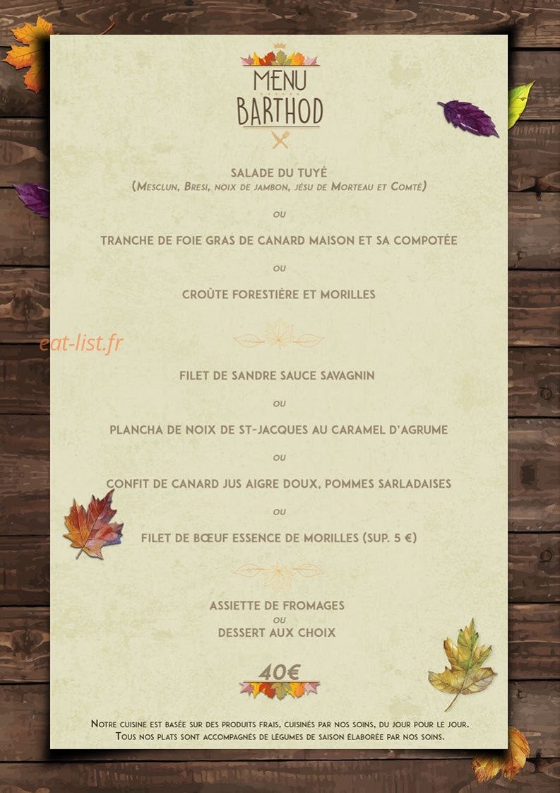 Maison Barthod — carte page 3