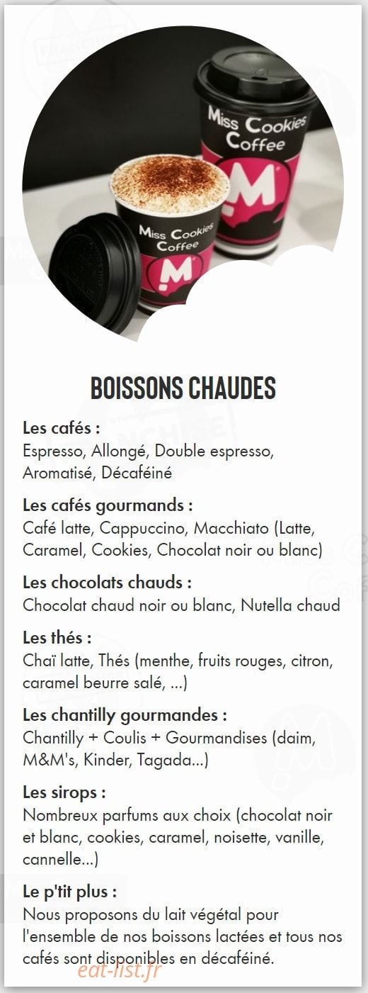 Miss Cookies — carte page 4