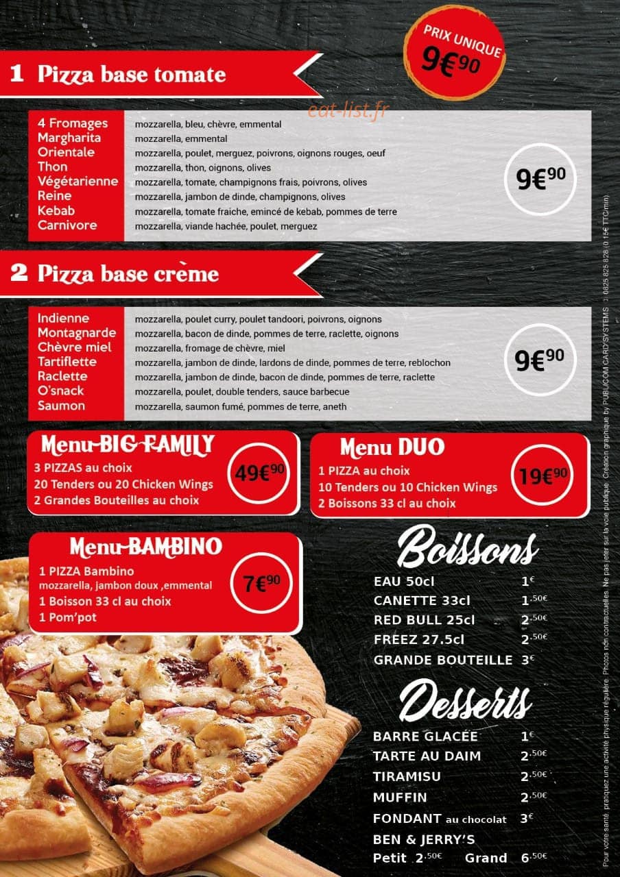 O’snack — carte page 7