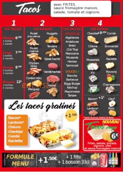 O’snack — carte page 2