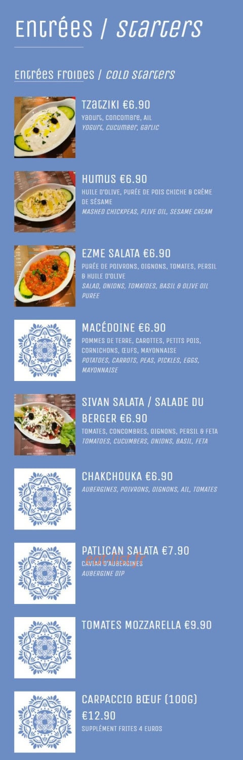Otantic Rivotte Grill — carte page 1