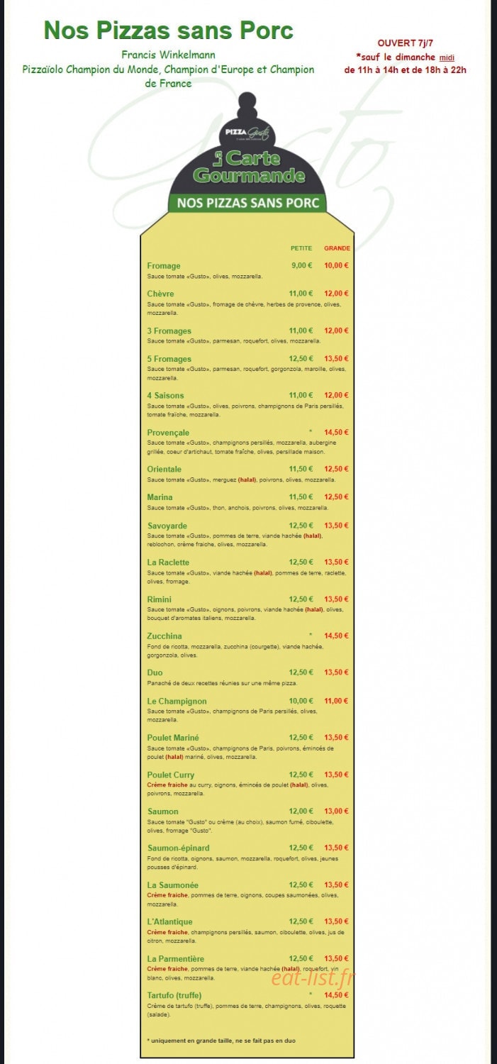 Pizza Gusto — carte page 6