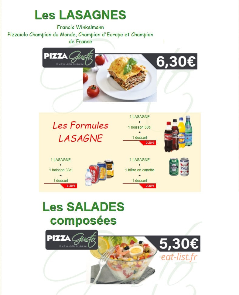 Pizza Gusto — carte page 4