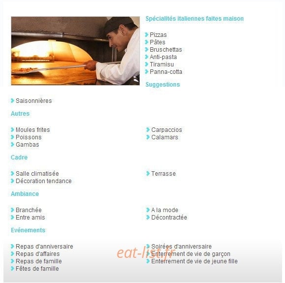 Pizzeria l'Etna 3 — carte page 1