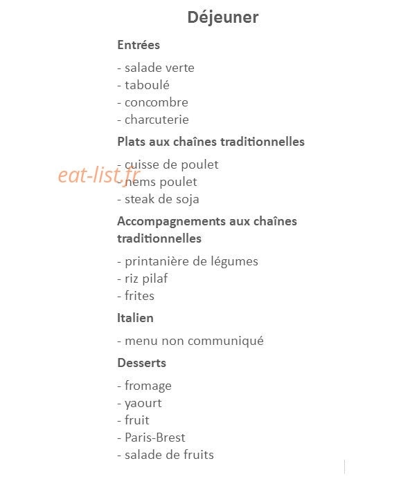 Restaurant Canot — carte page 1