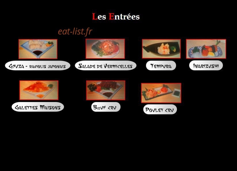 Restaurant le Tokyo — carte page 10